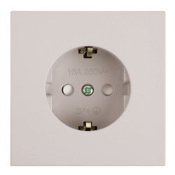 Розетка 1-местная с защитной шторкой с/з (механизм) Stekker Мия 250В 16А RST16-3110-08 пудровый жемчуг 50484