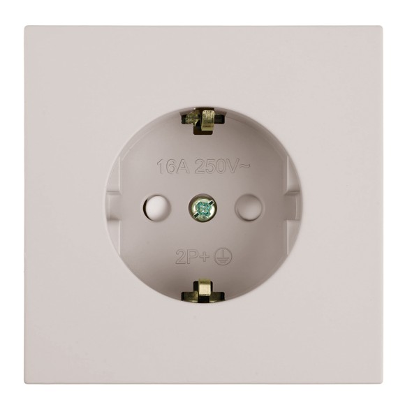 Розетка 1-местная с защитной шторкой с/з (механизм) Stekker Мия 250В 16А RST16-3110-08 пудровый жемчуг 50484