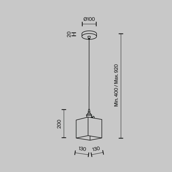 Подвесной светильник Modestyle MS.152.130 BS