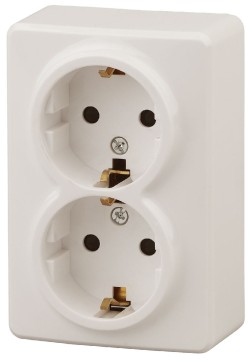 Розетка 2P+E Schuko со шторками Эра 11-2206-02 Б0020695