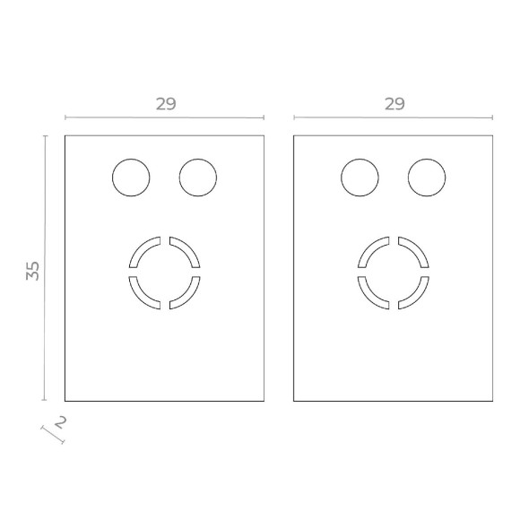 Торцевая заглушка (2 шт.) ST Luce Skyflat ST069.409.12