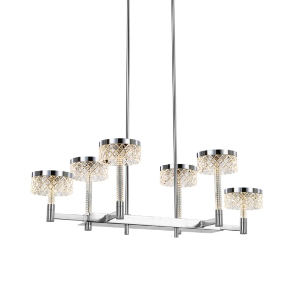 Подвесная светодиодная люстра Delight Collection MD21020075 MD21020075-6B chrome