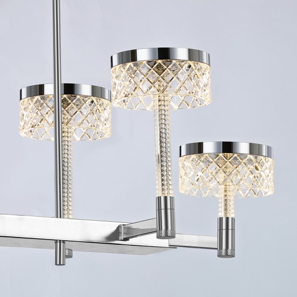 Подвесная светодиодная люстра Delight Collection MD21020075 MD21020075-6B chrome