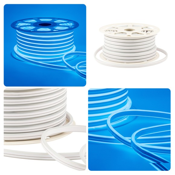 Светодиодный двусторонний неон Apeyron Стандарт 220В 2835 6Вт/м синий 50м IP65 17-24