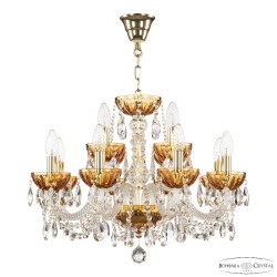 Подвесная люстра Bohemia Ivele Crystal 5402/8+4/195 G Amber/M-1H