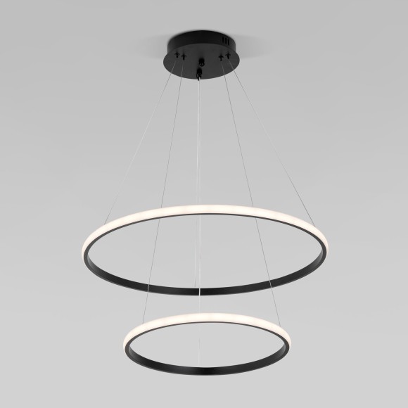 Подвесная светодиодная люстра с пультом управления Eurosvet Collars 90264/2 черный