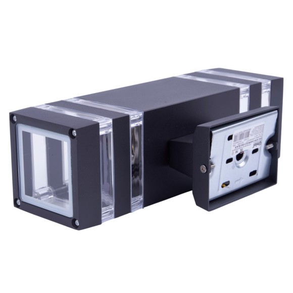 Уличный настенный светильник Uniel UUL-S24A 2x60W/E27 IP65 BLACK UL-00012923