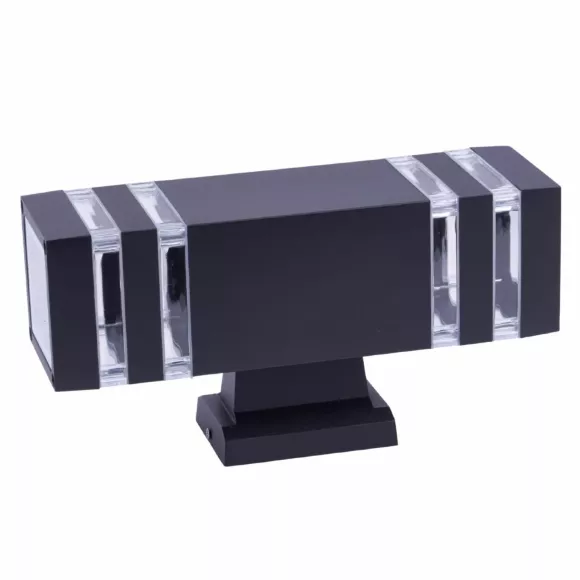 Уличный настенный светильник Uniel UUL-S24A 2x60W/E27 IP65 BLACK UL-00012923, основание крупным планом