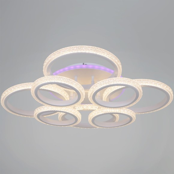 Потолочная люстра с пультом управления Reluce 06333-0.3-4+4A WH (RGB)