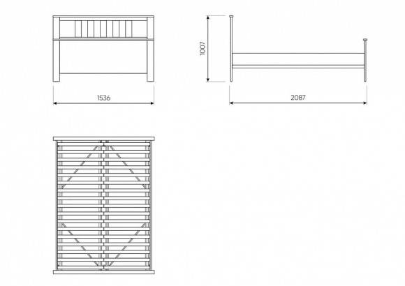 Кровать полутораспальная Сага SHST_2.08.04.060.4