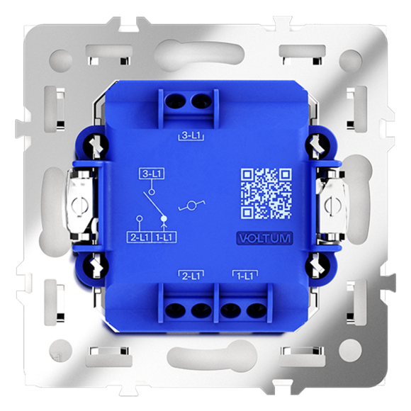 Проходной переключатель одноклавишный Voltum S70 VLS010302