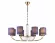 Подвесная люстра Ambrella Light High Light Classic LH71273, Латунь, Черный, Металл