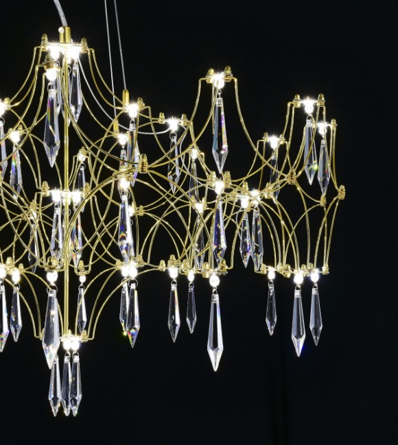 Подвесная люстра с пультом управления Myfar Ileria MR2652-57P-76AP