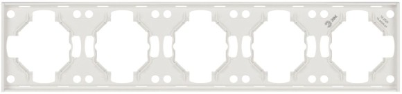 Рамка для розеток и выключателей ЭРА Arktik 16-5005-01 на 5 постов белый Б0070584