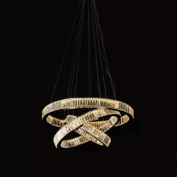 Подвесная светодиодная люстра iLedex Woodstock 10920P/3-70W-3000K (8/6/4) GL-CL