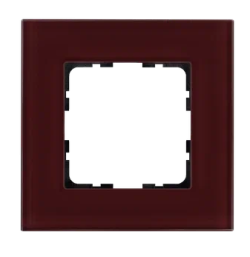Рамка 1-постовая стекло цвет Гранатовый Jasmart G1001GH