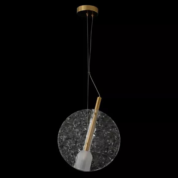 Подвесной светильник Crystal Lux FROZEN SP1 BRASS, Латунь, Прозрачный, Металл, крупный план Подвесной светильник Crystal Lux FROZEN SP1 BRASS, Латунь, Прозрачный, Металл, крупный план