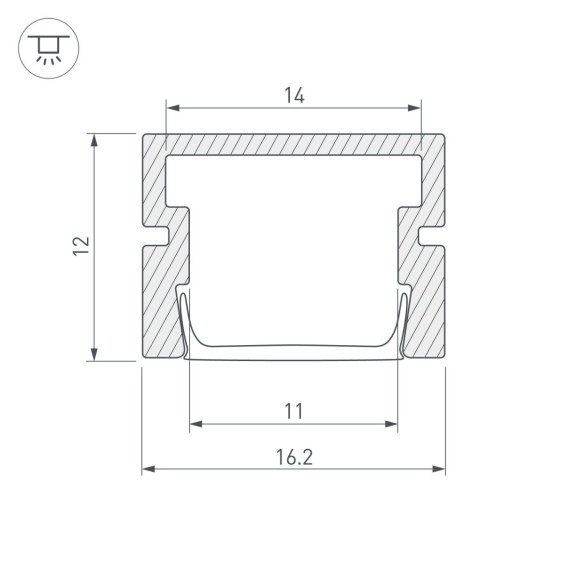 Профиль Arlight PDS-SM-2000 WHITE 044325