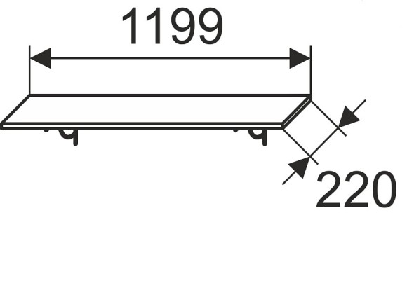 Полка навесная Афродита 17 ARN_00-00004885