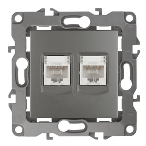 Розетка информационная двойная 2XRJ45 Эра 12-3108-12 Б0019354