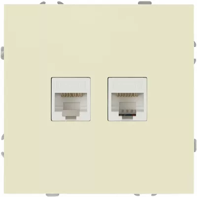 Розетка Эра Galaxy 15-3108-02 информационная двойная 2XRJ45 IP20 слоновая кость Б0070758