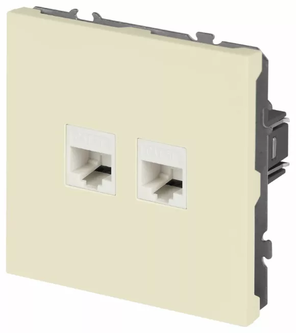 Розетка Эра Galaxy 15-3108-02 информационная двойная 2XRJ45 IP20 слоновая кость Б0070758 Розетка Эра Galaxy 15-3108-02 информационная двойная 2XRJ45 IP20 слоновая кость Б0070758