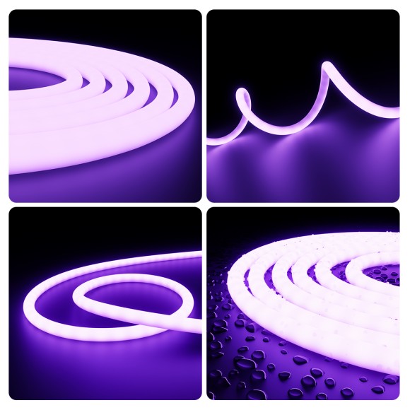 Светодиодная лента для бани и сауны Apeyron 5м 24В СТ 14,4Вт/м smd2835 120д/м IP68 фиолетовая 00-329