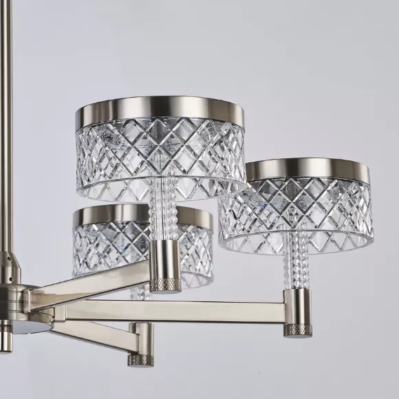 Подвесная люстра Delight Collection MD21020075 MD21020075-6B satin nickel, Никель, Прозрачный, Теплый белый, крупный план Подвесная люстра Delight Collection MD21020075 MD21020075-6B satin nickel, Никель, Прозрачный, Теплый белый, крупный план
