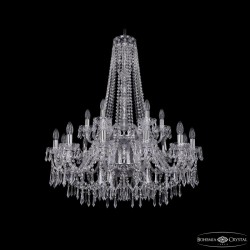 Подвесная люстра Bohemia Ivele Crystal 1403/12+6/300/h-100/2d Ni