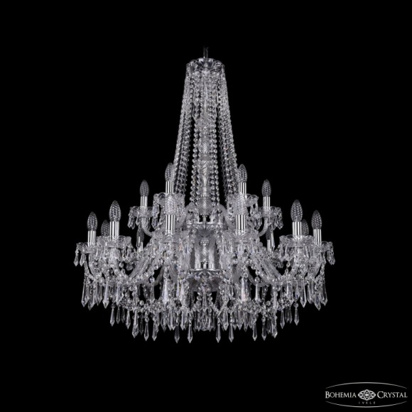 Подвесная люстра Bohemia Ivele Crystal 1403/12+6/300/h-100/2d Ni