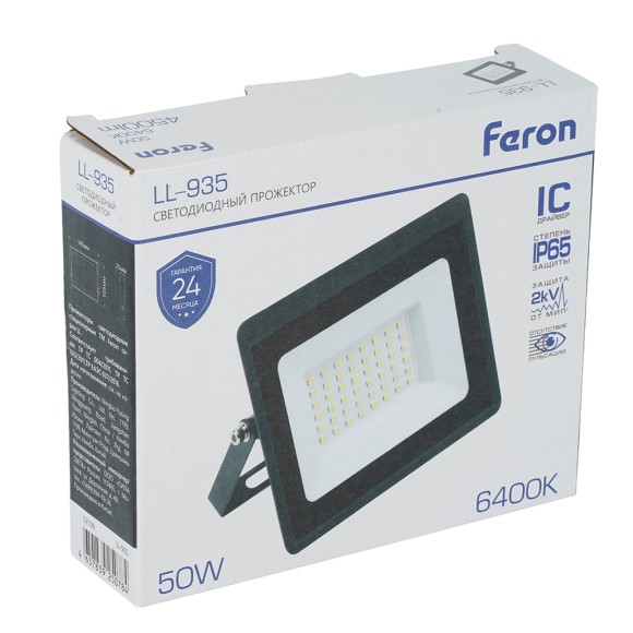 Светодиодный прожектор Feron LL-935 IP65 50W 6400K 52108