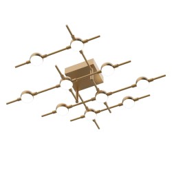 Потолочная светодиодная люстра Delight Collection Molecular MX18001067-10A gold