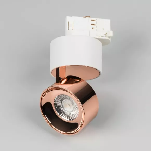Трековый трехфазный светильник Arlight SP-PLURIO-TRACK-4TR-R77-9W Day4000 038102, Белый, Медь, Теплый белый