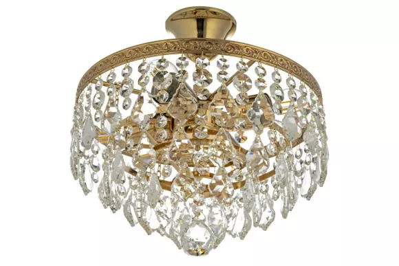 Люстра на штанге Arti Lampadari Castellana E 1.3.30.602 G, Золото, Прозрачный, Металл, крупный план Люстра на штанге Arti Lampadari Castellana E 1.3.30.602 G, Золото, Прозрачный, Металл, крупный план