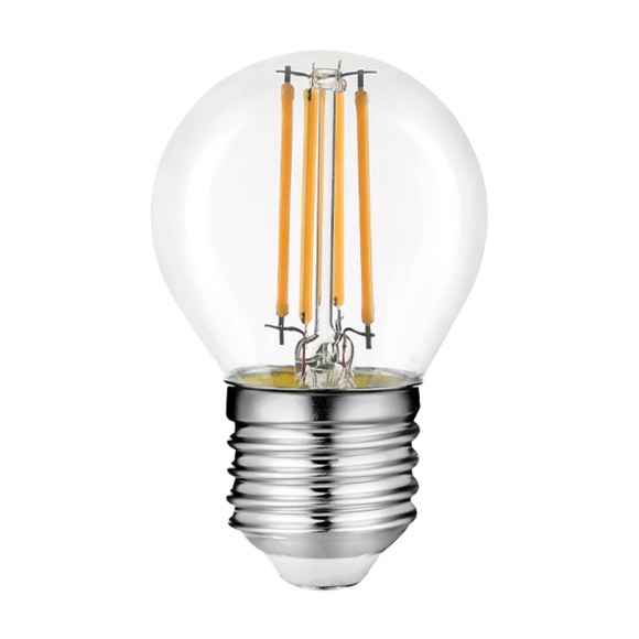 Лампа светодиодная филаментная WOLTA 7Вт 6500K Е27 шар прозрачный WF-G45-7W6KE27