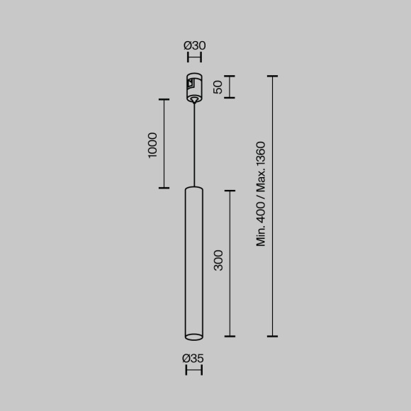 Трековый магнитный светильник Maytoni FOCUS LED TR155-1-5W4K-PT