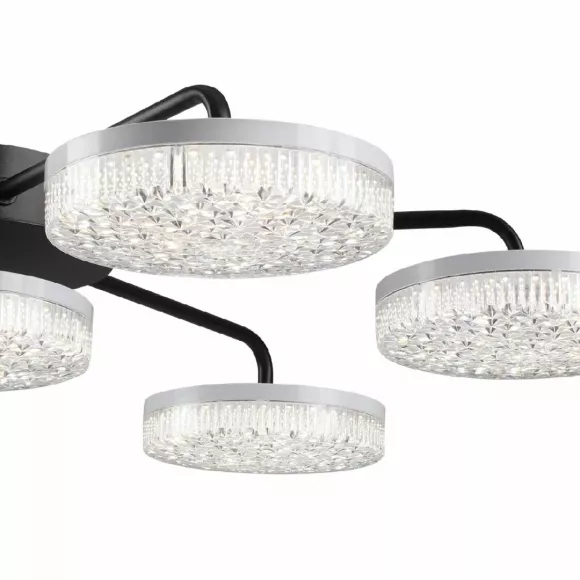 Потолочная люстра Lumion Didana 8236/7CL, Черный, Белый, От теплого до холодного, декоративные элементы крупным планом Потолочная люстра Lumion Didana 8236/7CL, Черный, Белый, От теплого до холодного, декоративные элементы крупным планом