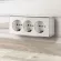 Розетка тройная с заземлением и шторками Werkel Gallant слоновая кость W5073103 4690389163906