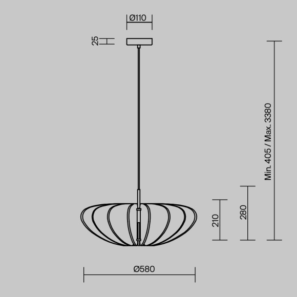 Подвесной светильник Maytoni Cambio MOD398PL-01GR1