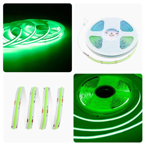 Светодиодная лента Apeyron 2м, 24В, 11Вт/м, COB, 352д/м IP20 Зеленый 184ОО