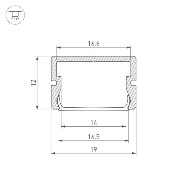 Профиль Arlight SILER-3000 ANOD BLACK (Алюминий) 058962