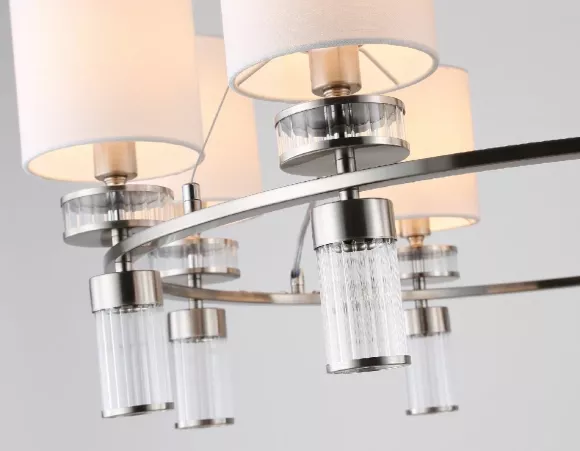 Подвесная люстра Ambrella Light High Light Classic LH71293, Никель, Белый, Металл, крупный план Подвесная люстра Ambrella Light High Light Classic LH71293, Никель, Белый, Металл, крупный план