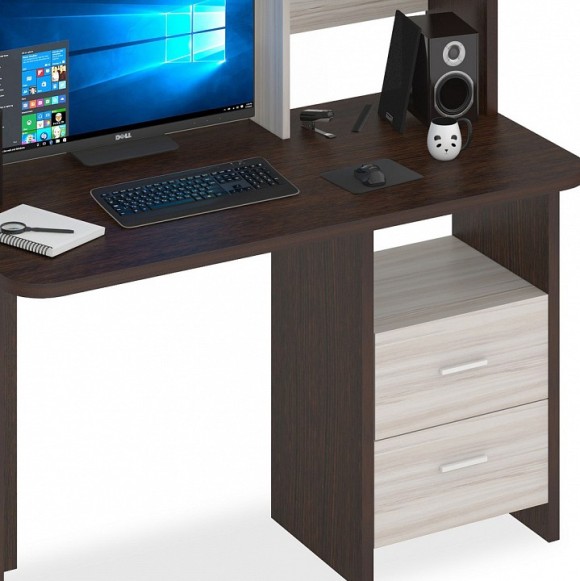 Стол компьютерный Домино Lite СКЛ-Прям120Р+НКЛ-120 MER_SKL-Pryam120R_NKL-120_VK