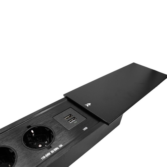 Блок розеток (2 секции RJ-45 + 2 USB с кабелем питания) Mebax 00-00002891