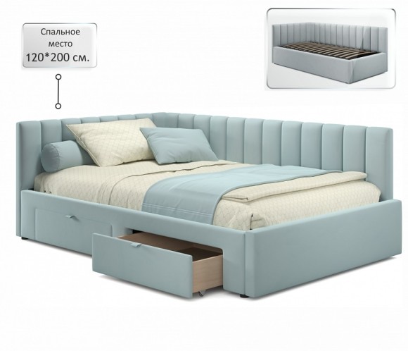 Кровать полутораспальная Milena 2000x1200 NMB_TE-00005460