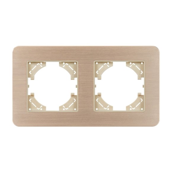 Рамка на 2 поста алюминиевая Arlight FRM-AKIRY-AL-2-GD 049726