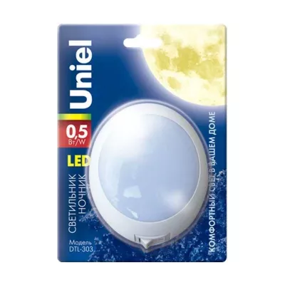 Настенный светодиодный светильник (02742) Uniel DTL-303-Круг/White/3Led/0,5W