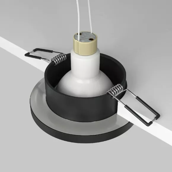 Встраиваемый светильник Maytoni Technical Stark DL083-01-GU10-RD-B, Черный, Алюминий, Современный стиль, крепление
