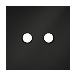 Накладка для розетки телевизионной оконечной TV+SAT Voltum S70 (черный матовый) VLS001608