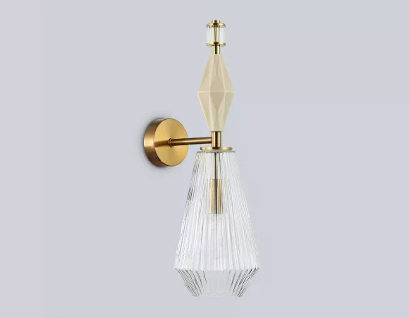 Бра Ambrella Light High Light Ceramo Modern LH53185, Латунь, Прозрачный, Металл Бра Ambrella Light High Light Ceramo Modern LH53185, Латунь, Прозрачный, Металл